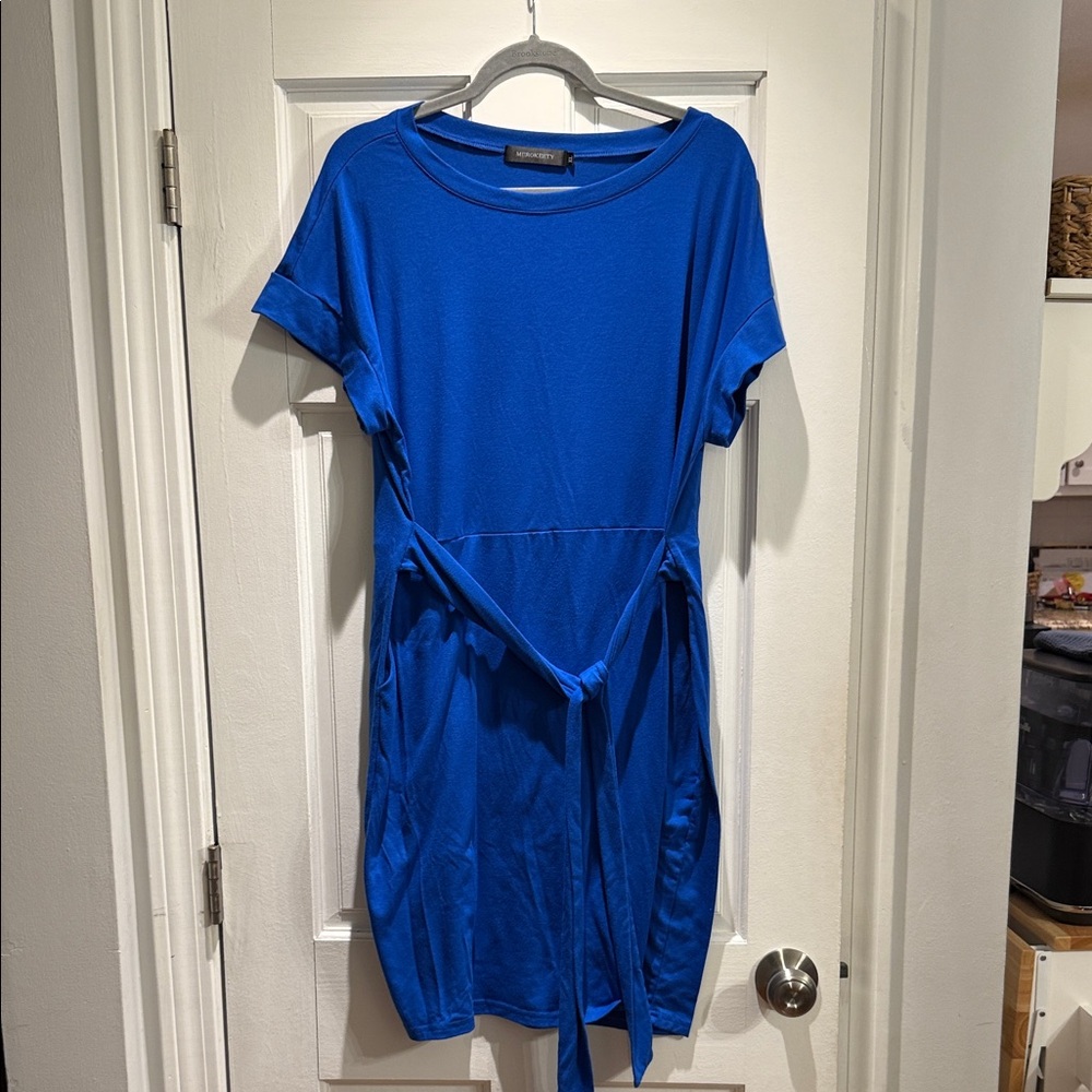 Merokeety Blue Short Sleeve Top